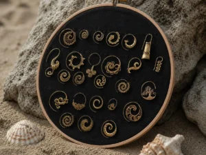 Boucles d'oreilles en laiton
